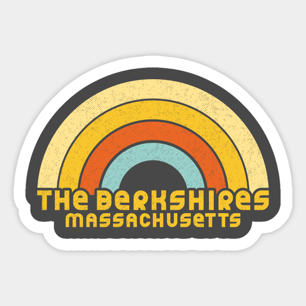 Retro The Berkshires Massachusetts Sticker by dk08